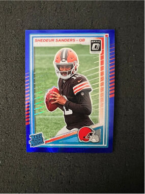 Shedeur Sanders - 2025 Panini Donruss Optic - Rated Rookie Blue Hyper